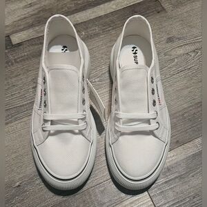 🩷💙Superga  2287 Bubble Line White-Black Size 6 Women 4.5 Men❤️💙